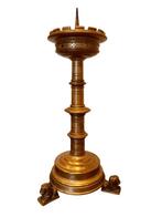 Kandelaar - Brons - Bronzen Kerkkandelaar - 43 cm - 4 kg, Antiek en Kunst