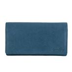 Landley Dames Harmonica Portemonnee Leer RFID Jeans Blauw, Sieraden, Tassen en Uiterlijk, Portemonnees, Verzenden, Nieuw, Overige merken