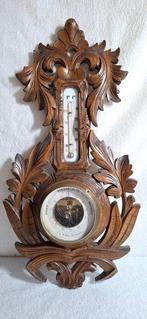 J.A.F Best, Leeuwarden Barometer en thermometer - Hout,, Antiek en Kunst, Curiosa en Brocante