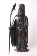 Een zorgvuldig vervaardigd bronzen standbeeld van Jurojin -, Antiek en Kunst