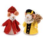 Vilten Sintermuis en  Piet Geel met Jute Zak  -  18cm NIEUW, Ophalen of Verzenden, Nieuw