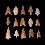Neolithisch Vuursteen, Steen, Agate Verzameling van 15