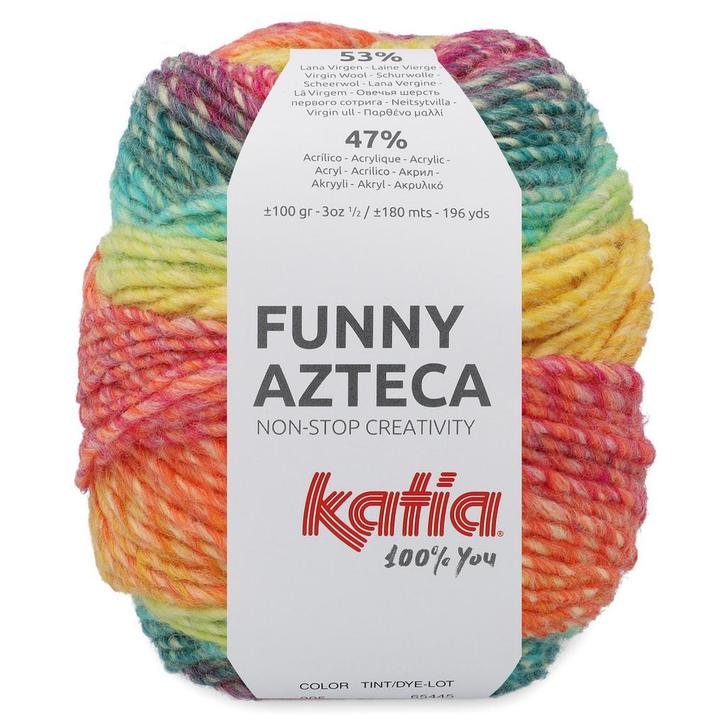 Katia Funny Azteca - 200 regenboog - Wol/Acryl Garen, Hobby en Vrije tijd, Breien en Haken, Ophalen of Verzenden