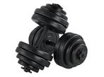 Veiling - Dumbbellset - Totaal 30kg - 2 stuks - Zwart, Sport en Fitness, Fitnessmaterialen, Nieuw