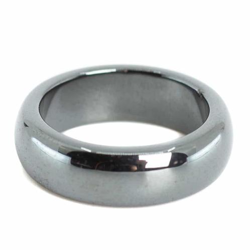 Edelstenen Ring Hematiet (6 mm - Maat 15), Sieraden, Tassen en Uiterlijk, Ringen, Nieuw, Verzenden