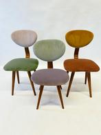 Dutch Design stoelen - pastel kleuren, Huis en Inrichting, Stoelen, Hout, Drie, Ophalen of Verzenden, Zo goed als nieuw
