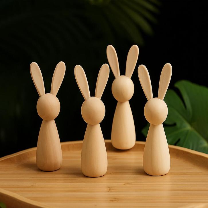 Houten konijn figuurtje (voor knutselwerk, 9 cm hoog), Doe-het-zelf en Verbouw, Gereedschap | Handgereedschap, Nieuw, Ophalen of Verzenden