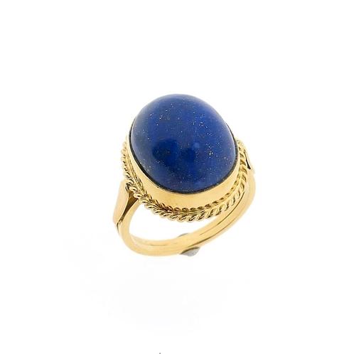 Gouden ring met Lapis Lazuli | Vintage (geelgoud) (geelgoud), Sieraden, Tassen en Uiterlijk, Ringen, Dame, Met edelsteen, Overige kleuren