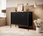 Dressoir mat zwart 104x39x83 cm goud hotel chique, Huis en Inrichting, Kasten | Dressoirs, 100 tot 150 cm, Verzenden, Nieuw, Industrieel
