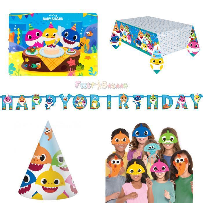 Baby Shark Versiering - Ballonnen Slingers Bordjes en meer, Hobby en Vrije tijd, Feestartikelen, Overige, Versiering, Nieuw, Ophalen of Verzenden