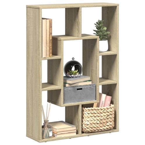 vidaXL Boekenkast 63x20x90 cm bewerkt hout sonoma, Huis en Inrichting, Kasten | Boekenkasten, Nieuw, Overige houtsoorten, Verzenden