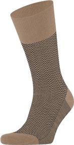 Falke Airport Herringstripe Sok Beige maat 39-42 Heren, Verzenden, Nieuw, FALKE
