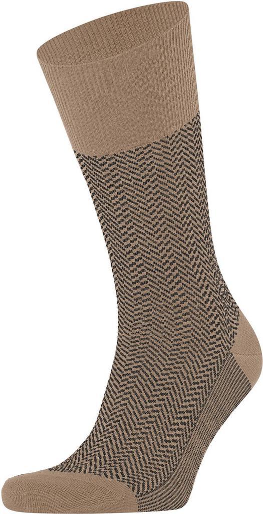 Falke Airport Herringstripe Sok Beige maat 39-42 Heren, Kleding | Heren, Sokken en Kousen, Nieuw, Verzenden