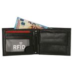 Heren portemonnee Billfold Echt Lederen Zwart  RFID, Sieraden, Tassen en Uiterlijk, Portemonnees, Overige merken, Verzenden, Zwart
