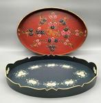 Dienblad (2) - Hout - Volkskunst dienbladen