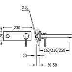 Alp Inbouw mengkraan 160 mm 20321001, Doe-het-zelf en Verbouw, Ophalen of Verzenden, Nieuw