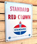 Standard Red Crown oil company emaille bord vlak, Verzenden, Nieuw