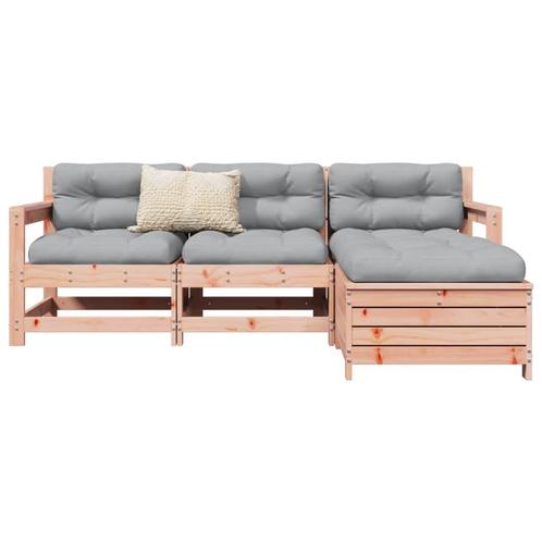 vidaXL 4-delige Loungeset massief douglas vurenhout, Tuin en Terras, Tuinsets en Loungesets, Loungeset, Nieuw, Verzenden