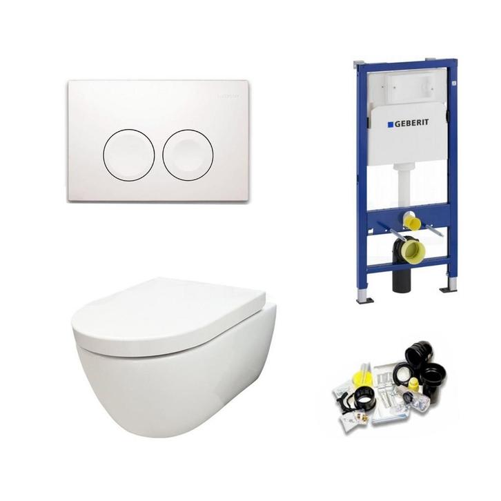 Geberit UP100 Toiletset Sani Royal Compact Rimfree 49 cm, Doe-het-zelf en Verbouw, Sanitair