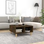 vidaXL Salontafel 60x60x30 cm bewerkt hout gerookt, Huis en Inrichting, 50 tot 100 cm, Verzenden, Nieuw, 50 tot 100 cm