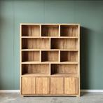 Moderne boekenkast | 180cm breed | 220cm hoog | massief hout, 200 cm of meer, 150 tot 200 cm, Teakhout, Nieuw