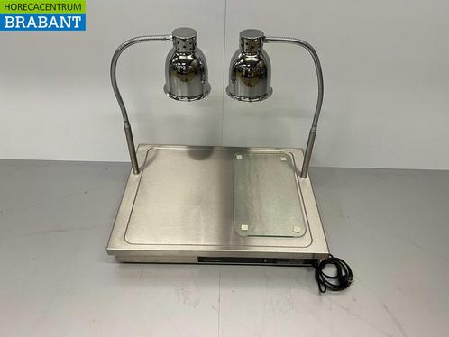RVS Scholl Trancheerplank met dubbele buffetlamp Warmtelamp, Zakelijke goederen, Horeca | Keukenapparatuur, Gebruikt, Ophalen of Verzenden