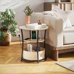 TRUUSK Bijzettafel 3-laags - Salontafel Met Oplaadstation -, Huis en Inrichting, Kasten | Dressoirs, Verzenden, Nieuw