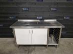 Onderstel voor combisteamer of oven | RVS met trespa | 160, Gebruikt, RVS Meubilair