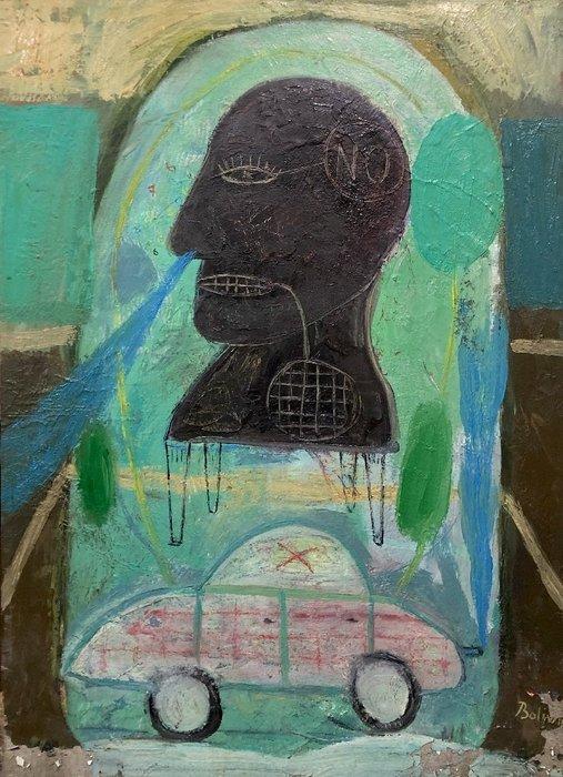 Luis Pablo Bolívar (1957) - Los Amigos [Friends], Antiek en Kunst, Kunst | Schilderijen | Klassiek