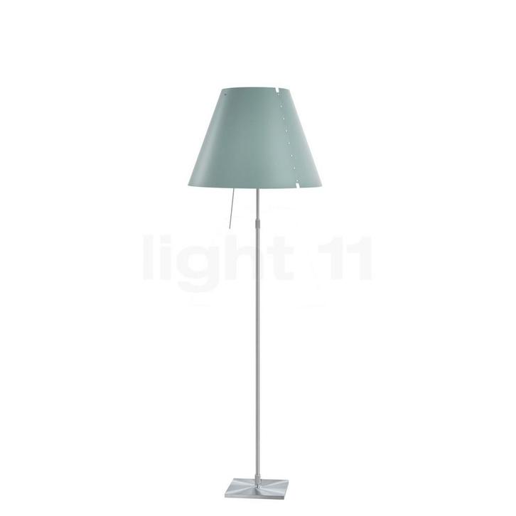 Luceplan Costanza Vloerlamp, lampenkap turquoise/frame alumi, Huis en Inrichting, Lampen | Vloerlampen, Nieuw, Verzenden