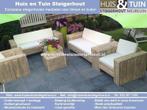 Loungeset Nu Gratis montage Steigerhout loungebank Hoekbank, Tuin en Terras, Stoel, Verzenden, 6 zitplaatsen, Steigerhout