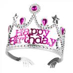 Prinsessenkroontje Happy Birthday Pink, Hobby en Vrije tijd, Feestartikelen, Ophalen of Verzenden, Nieuw