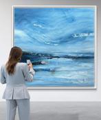 Luca Domiro - Carrying Blue - Large Painting, Antiek en Kunst