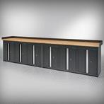 Datona Werkbank PRO eiken - 6 opbergkasten - 400 cm - zwart, Ophalen of Verzenden, Nieuw