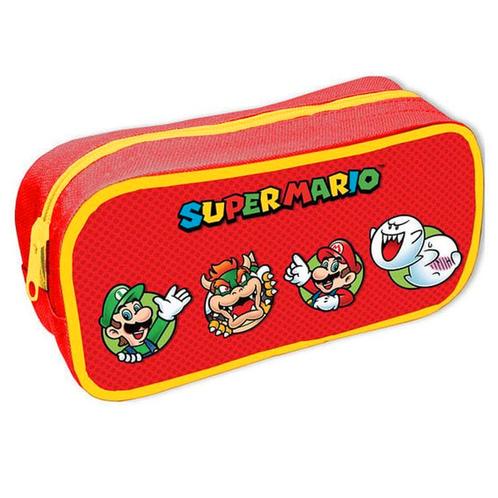 Etui / Pennenzak - Super Mario - Rood & Geel - Luigi & Bowse, Diversen, Schoolbenodigdheden, Nieuw, Ophalen of Verzenden