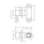 Stopkraan Ore Inbouw 1/2 Inch Rvs, Doe-het-zelf en Verbouw, Sanitair, Ophalen of Verzenden, Nieuw