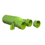 Ubbink Air Excellent AE34c Ventieladapter 180° 125 met 1, Ophalen of Verzenden, Nieuw