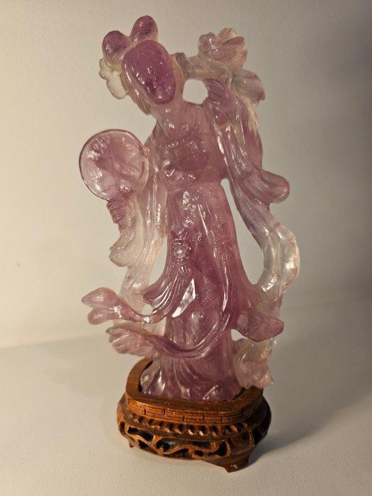 Figuur - Large Chinese Fluorite Carving – Lady with Fan –, Antiek en Kunst, Antiek | Overige Antiek