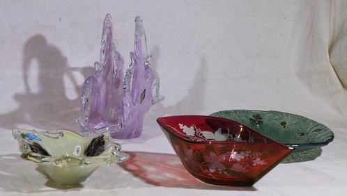 Beeldje - Set con vetro di Murano e cristallo di Boemia (4), Antiek en Kunst, Antiek | Speelgoed