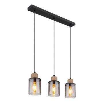 Hanglamp REID 10.0 cm 3-lichts Zwart, Smoked