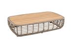 4SO Lugano Salontafel - teak tafelblad - 130x80x30 cm., Tuin en Terras, Tuintafels, Verzenden, Nieuw, Rond, Hout