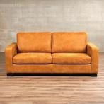 Cognac leren bank |  cognac leer | NIEUW, 150 tot 200 cm, Ophalen of Verzenden, Modern, Driepersoons