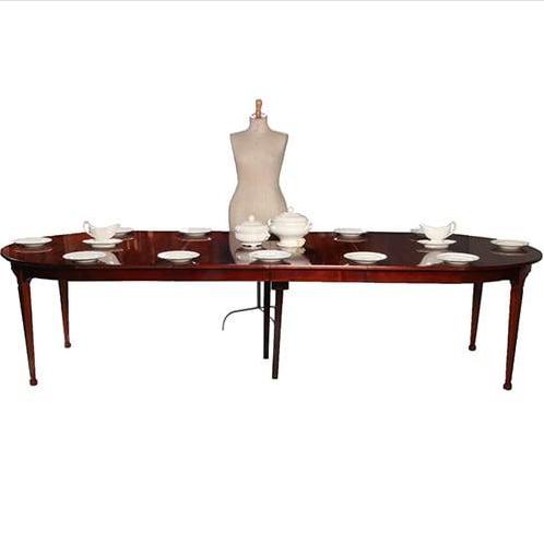 Hollandse smalle coulissentafel Louis Seize ca 1800 in mahon, Antiek en Kunst, Antiek | Meubels | Tafels, Ophalen of Verzenden
