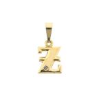 Gouden hanger van de letter Z met diamant | 0,005 ct., Ophalen of Verzenden, Gebruikt, Goud, Overige merken
