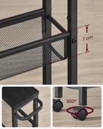 Keukentrolley - 4 niveaus - hoogte 77 cm - serveertrolley -, Verzenden, Nieuw