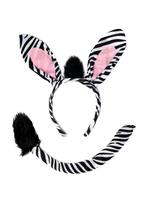 Zebra Haarband Oren Staart Diadeem Set Zebraprint Zwart Wit, Kleding | Dames, Carnavalskleding en Feestkleding, Ophalen of Verzenden