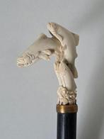 6 Zalmen/Vissen gedetailleerde Wandelstok - Hertshoorn, Rond