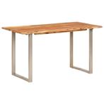 Massief Hout Eettafel 140x70 | OP = OP | 56% Korting, Huis en Inrichting, Tafels | Eettafels, IndustriÃ«le stijl, 100 tot 150 cm