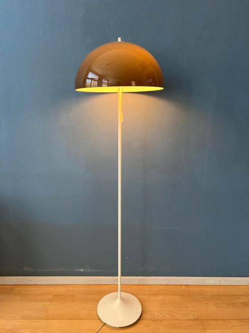 Vintage GEPO Mushroom Floor Lamp with Brown Faded Acrylic Gl, Huis en Inrichting, Lampen | Vloerlampen, Nieuw, Ophalen of Verzenden