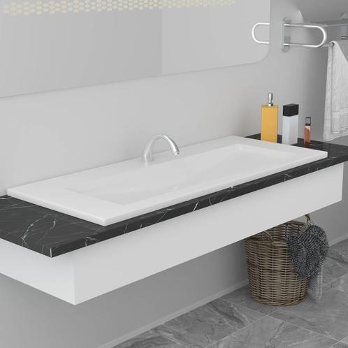 Inbouwwastafel 101cm wit - Retourdeal! 35% Korting, Huis en Inrichting, Badkamer | Badkamermeubels, 75 cm of meer, Nieuw, Wasbak of Wastafel